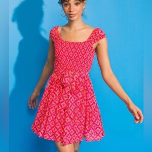 Flying Tomato Pink and Yellow Mini Dress